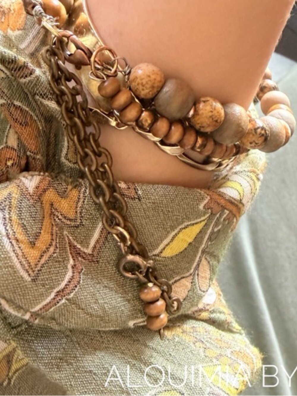 PICTURE JASPER BOHO STYLE BRACELET 8MM